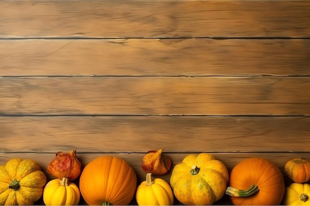 Thanksgiving day or autumn composition with pumpkin oranges leaves or chicken thanksgiving food