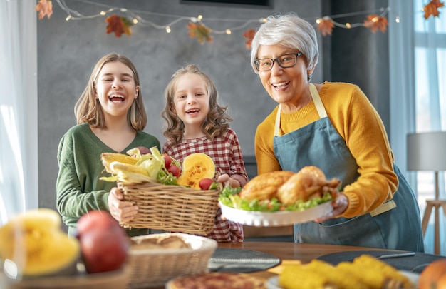 Thanksgiving Day Autumn feast