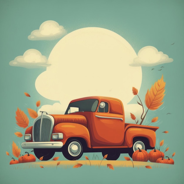 Thanksgiving Day background Illustration AI GenerativexA