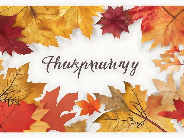 thanksgiving day banner with leaves