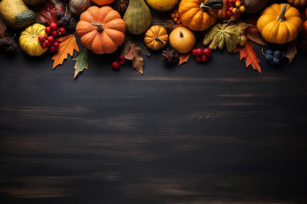 Thanksgiving Day-compositie met kopieerruimte