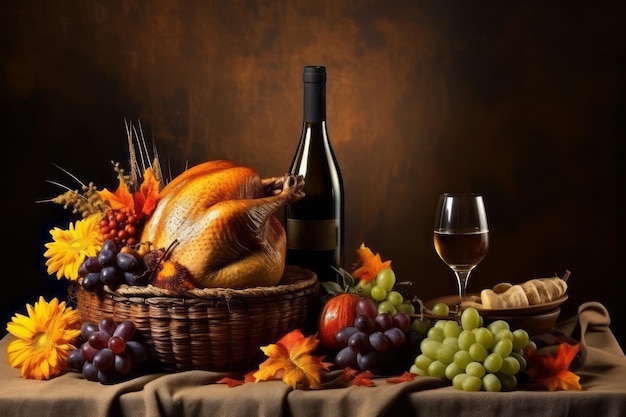 Thanksgiving Day-compositie met kopieerruimte