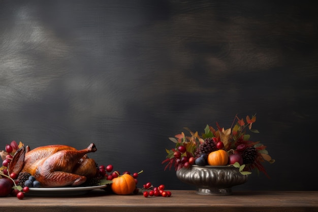 Foto thanksgiving day-compositie met kopieerruimte