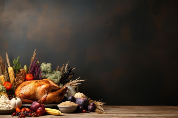 thanksgiving day-compositie met kopieerruimte