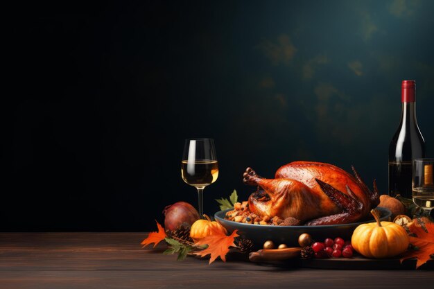 thanksgiving day-compositie met kopieerruimte