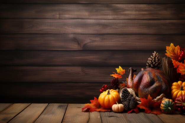 Foto thanksgiving day-compositie met kopieerruimte