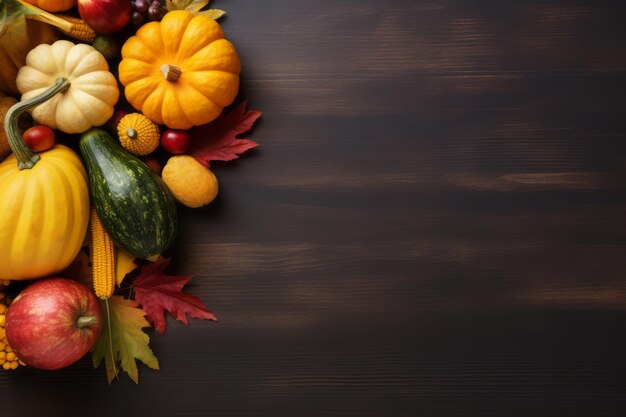 Thanksgiving day composition with copy space