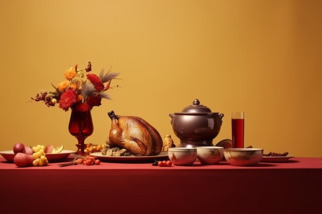 thanksgiving day composition with copy space