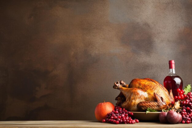 thanksgiving day composition with copy space