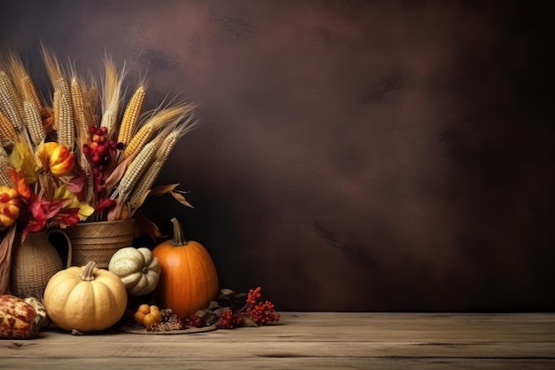 thanksgiving day composition with copy space