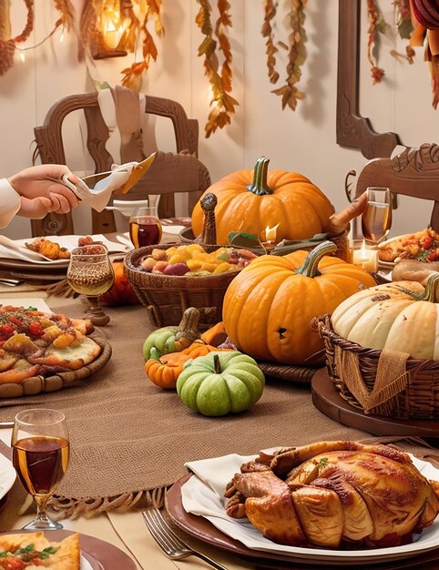 Thanksgiving Day Holiday Celebration Thanksgiving Dinner November 23th