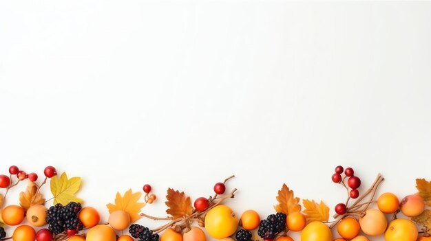 Фото День благодарения или осенняя композиция с тыквенно-апельсиновыми листьями или куриной едой на день благодарения