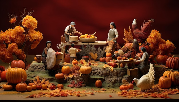 thanksgiving diorama