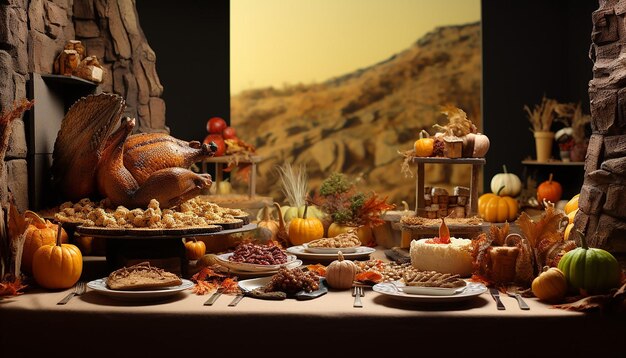 thanksgiving diorama