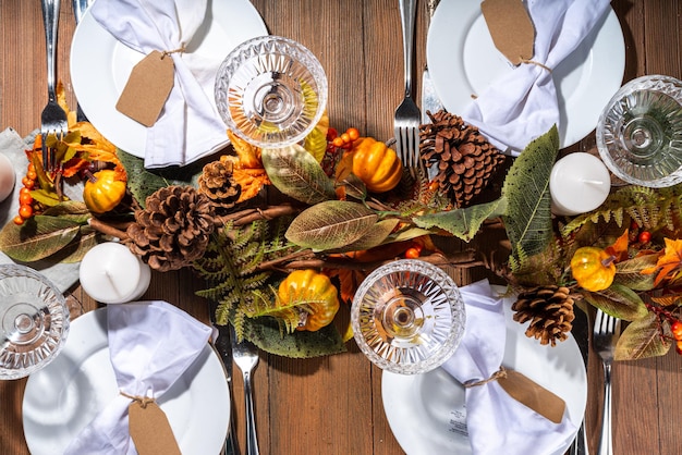 Thanksgiving familiefeest eettafel