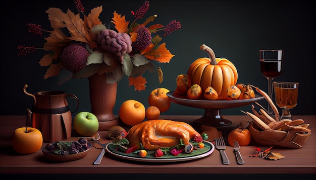 Thanksgiving and the Harvest Feast Novemer 23th Generative AI