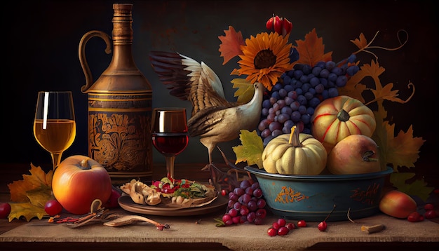 Thanksgiving and the Harvest Feast Novemer 23th Generative AI