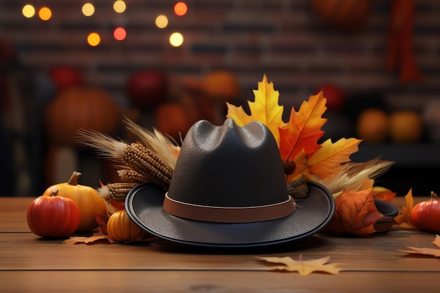 thanksgiving hat watercolor background
