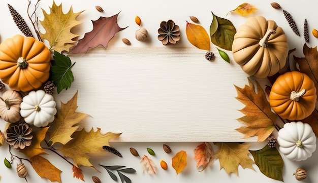 День благодарения праздник деревянный стол фон с копией пространства для текста Generative ai