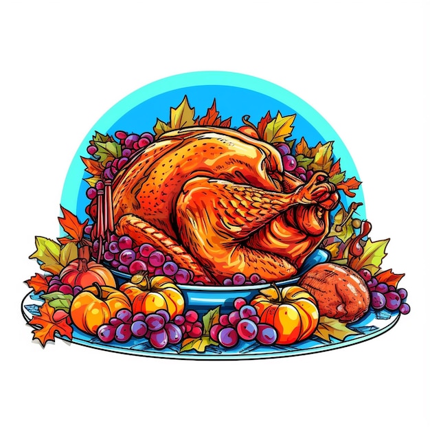 Photo thanksgiving illustration