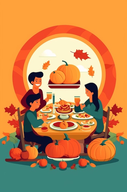 Photo thanksgiving illustration