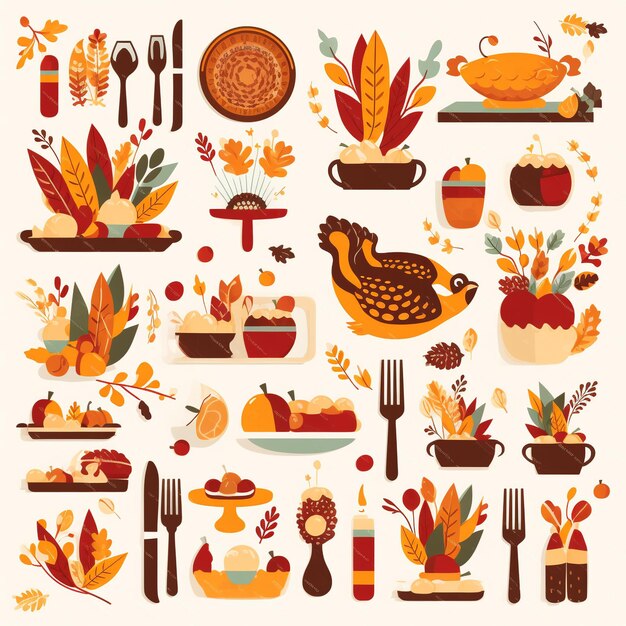 Photo thanksgiving illustration