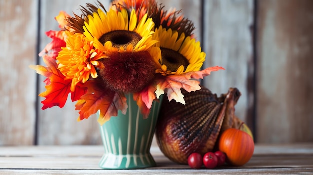 Thanksgiving liefdadigheidsdiner uitnodiging sjabloon of mockup met kopieerruimte voor een begroetingstekst van bovenaf op traditionele feestelijke gerechten