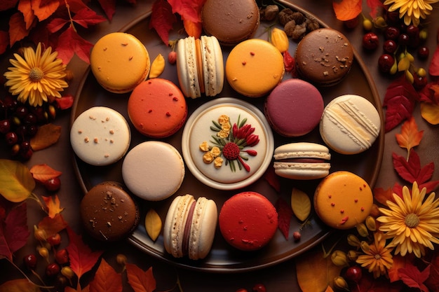 Thanksgiving macarons koekjes