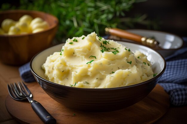 Thanksgiving mashed potatoes with chives