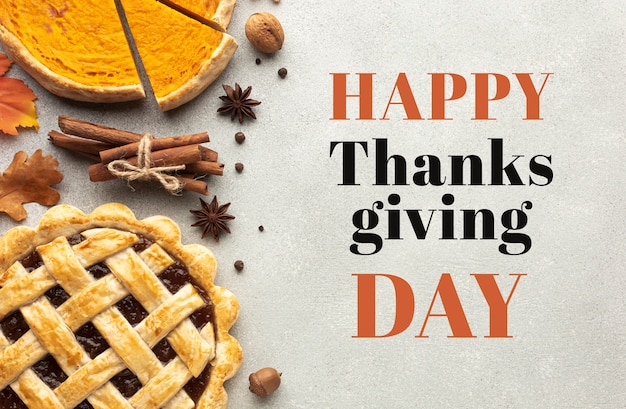 thanksgiving  message with harvest banner
