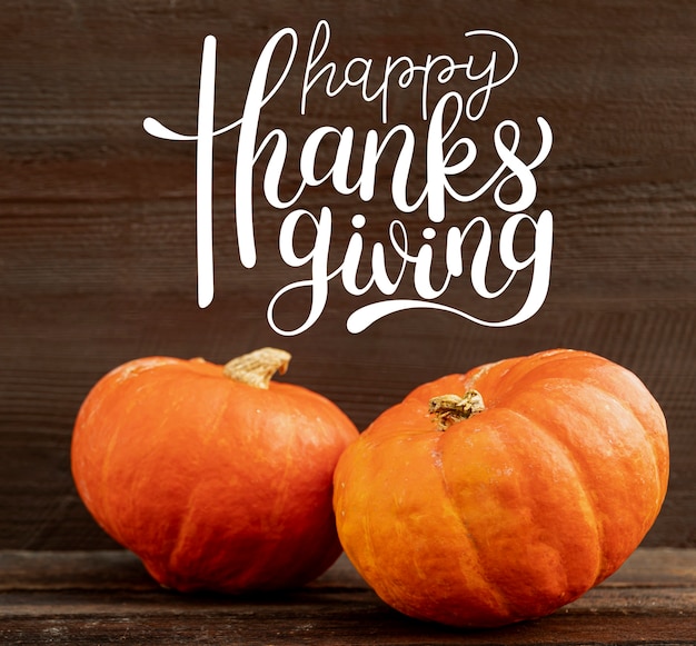 Thanksgiving  message with harvest banner