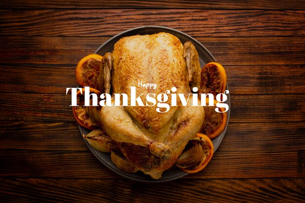 thanksgiving  message with harvest banner