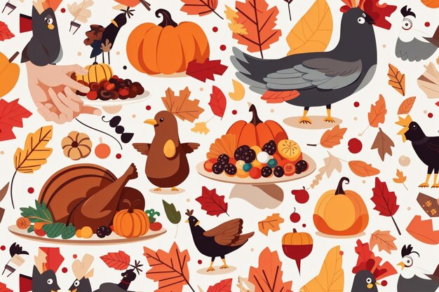 thanksgiving pattern for background