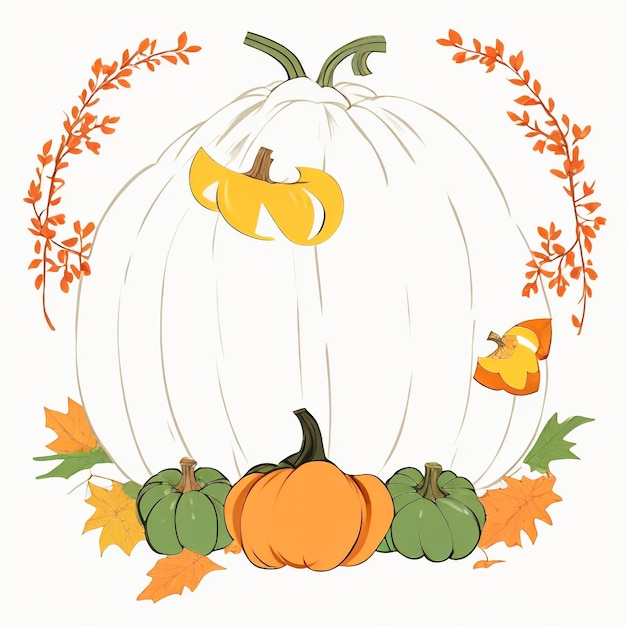 Photo thanksgiving pumpkin background images collections cute wallpapers ai generated