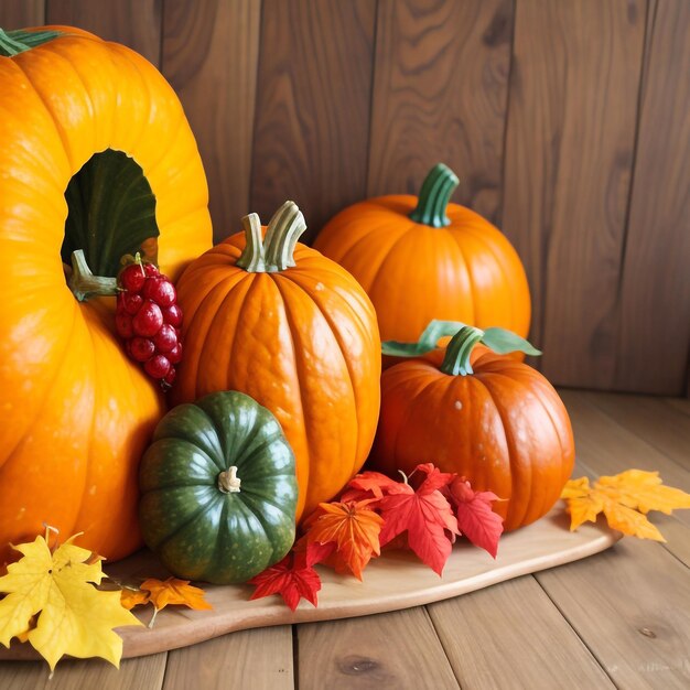 Thanksgiving pumpkin background images collections cute wallpapers ai generated