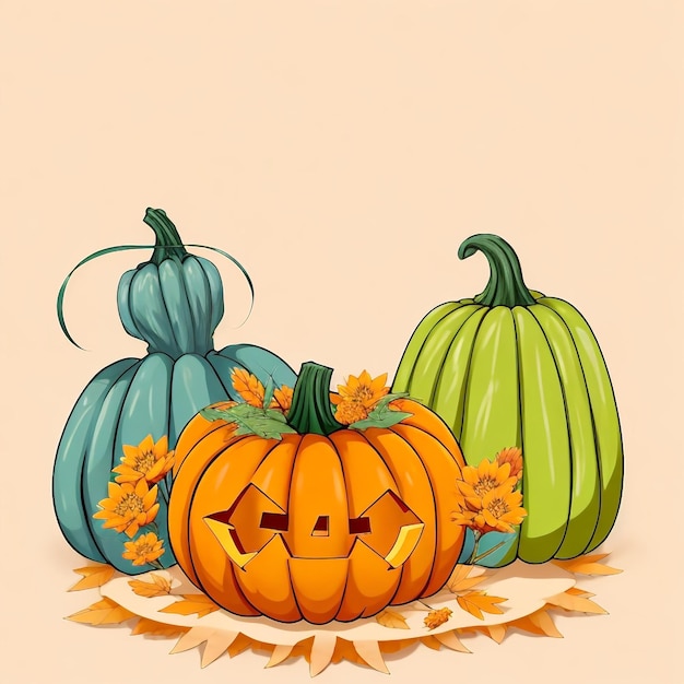 Photo thanksgiving pumpkin background images collections cute wallpapers ai generated