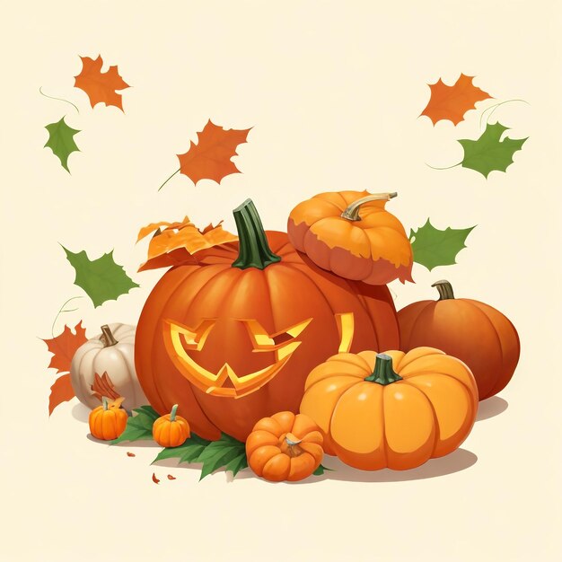 Thanksgiving pumpkin background images collections cute wallpapers ai generated