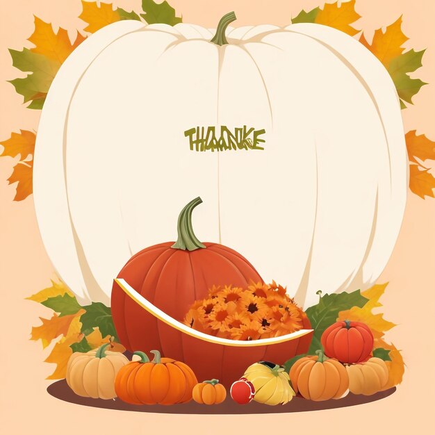 Photo thanksgiving pumpkin background images collections cute wallpapers ai generated