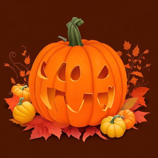 Thanksgiving pumpkin background images collections cute wallpapers ai generated