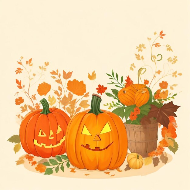 Thanksgiving pumpkin background images collections cute wallpapers ai generated