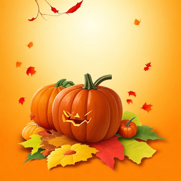 Thanksgiving pumpkin background images collections cute wallpapers ai generated