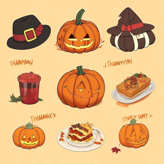 Photo thanksgiving pumpkin background images collections cute wallpapers ai generated