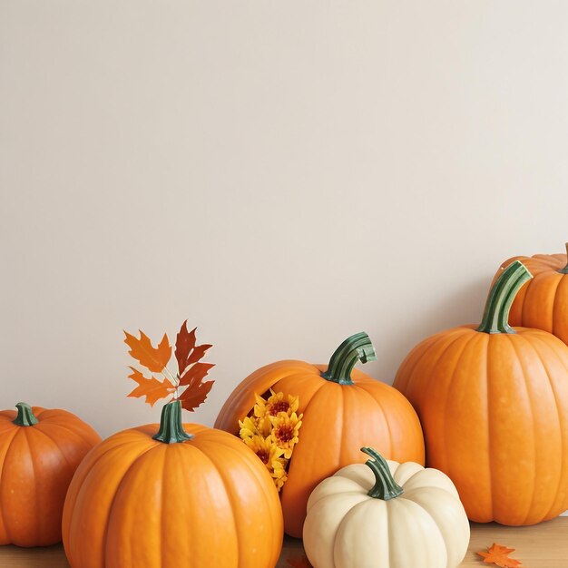 Thanksgiving pumpkin background images collections cute wallpapers ai generated