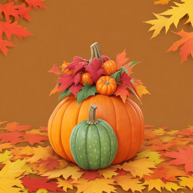 Thanksgiving pumpkin background images collections cute wallpapers ai generated