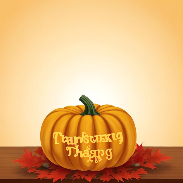 Photo thanksgiving pumpkin background images collections cute wallpapers ai generated