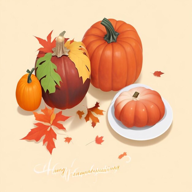 Thanksgiving pumpkin background images collections cute wallpapers ai generated