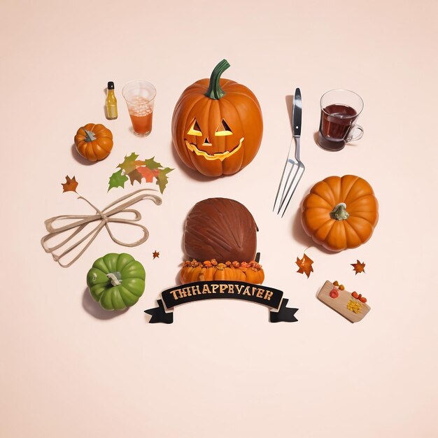 Thanksgiving pumpkin background images collections cute wallpapers ai generated