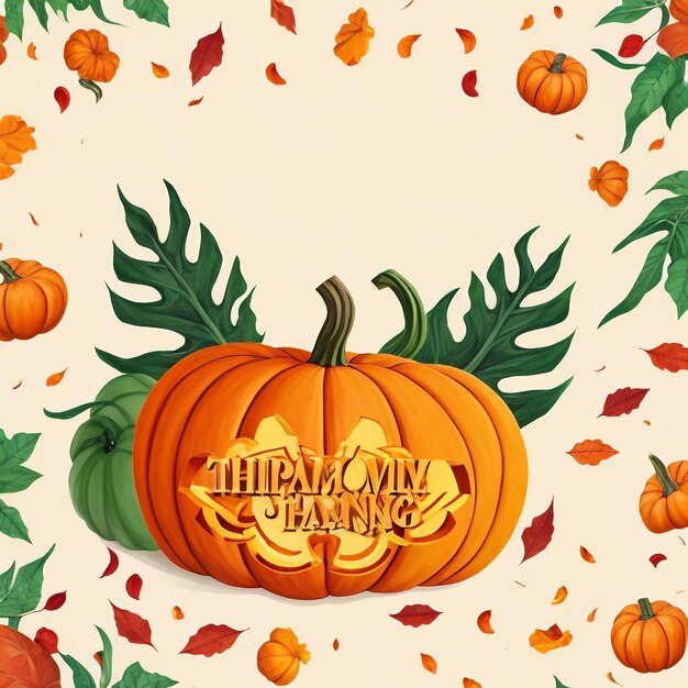 Thanksgiving pumpkin background images collections cute wallpapers ai generated