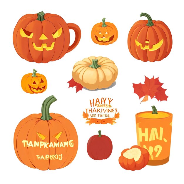 Photo thanksgiving pumpkin background images collections cute wallpapers ai generated