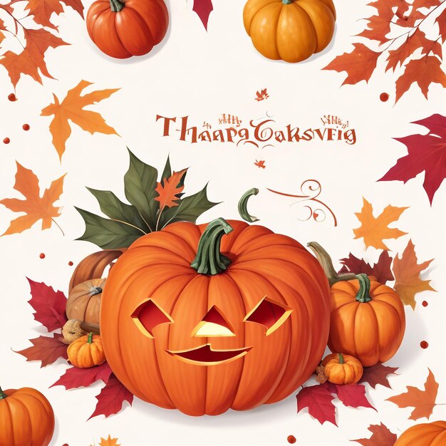 Thanksgiving pumpkin background images collections cute wallpapers ai generated